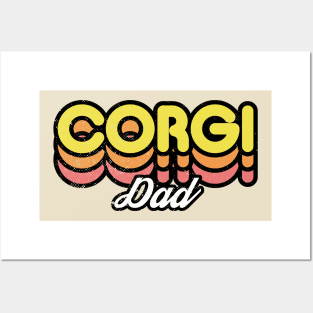 Retro Corgi Dad Posters and Art